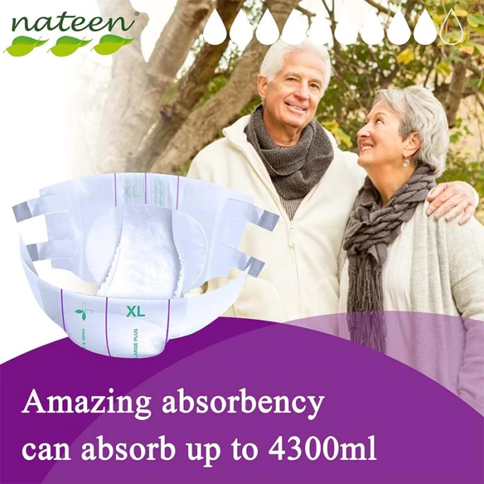 Nateen Combi Ultra Adult Diapers L, 10 Pcs