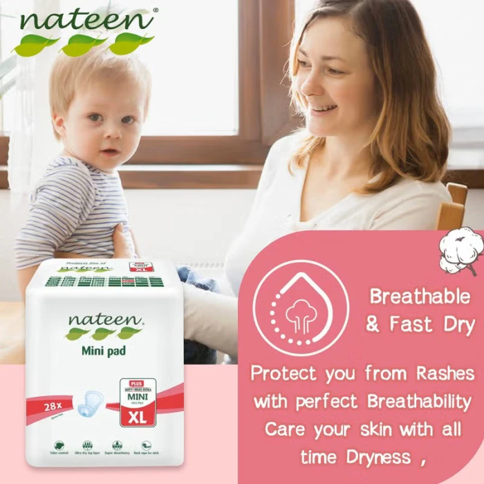 Nateen Premium Maternity Mini Pad Size XL, 28 Pcs