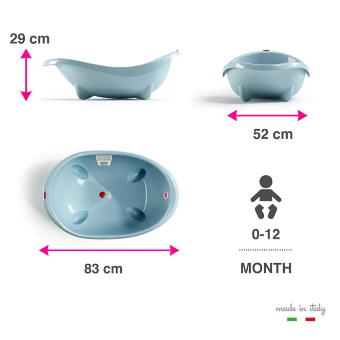 OKBaby Laguna Wide And Spacious Tub Light Blue