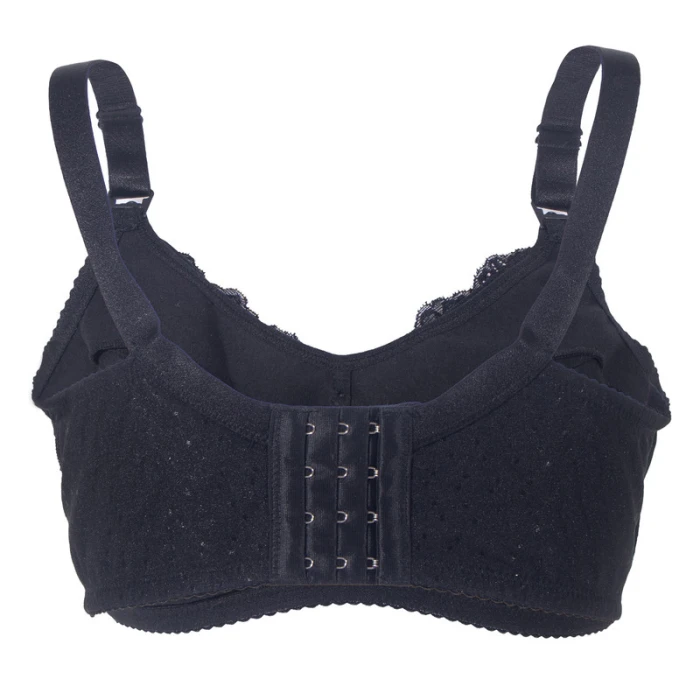 Okus  Basic Cotton Maternity & Nursing Bra  Black  Large