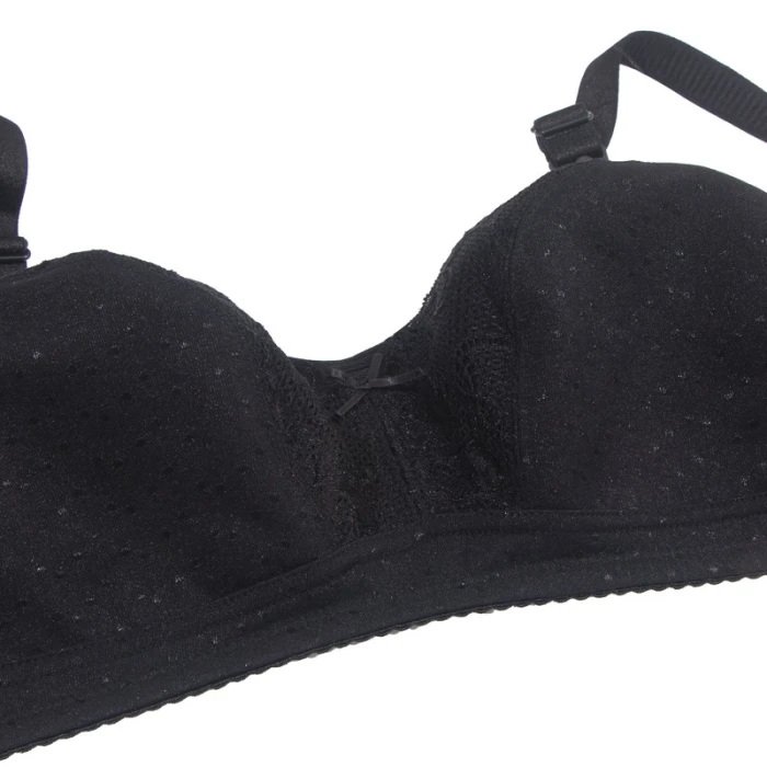Okus  Basic Cotton Maternity & Nursing Bra  Black  Large