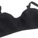 Okus  Basic Cotton Maternity & Nursing Bra  Black  Large