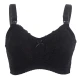 Okus  Basic Cotton Maternity & Nursing Bra  Black  Large
