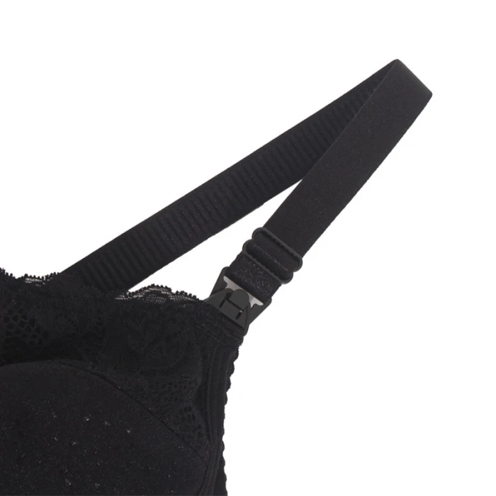 Okus  Basic Cotton Maternity & Nursing Bra  Black  XX Large