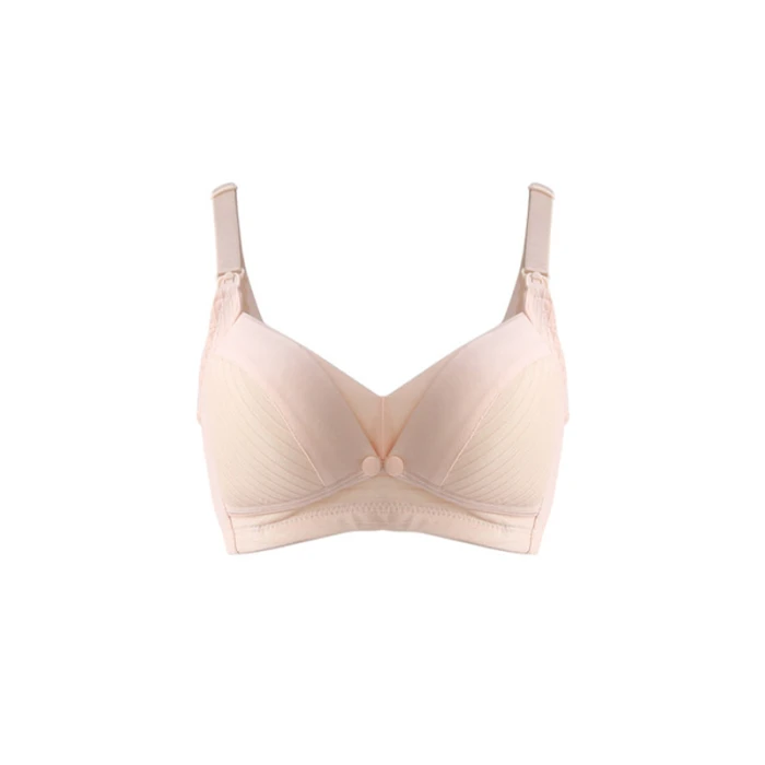 Okus  Comfy Cotton Maternity & Nursing Bra  Beige  Small