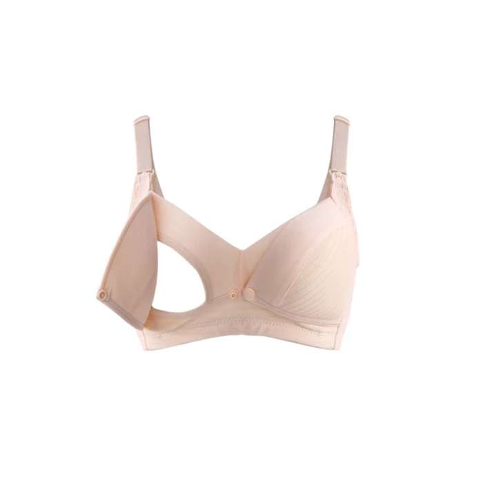 Okus  Comfy Cotton Maternity & Nursing Bra  Beige  Small