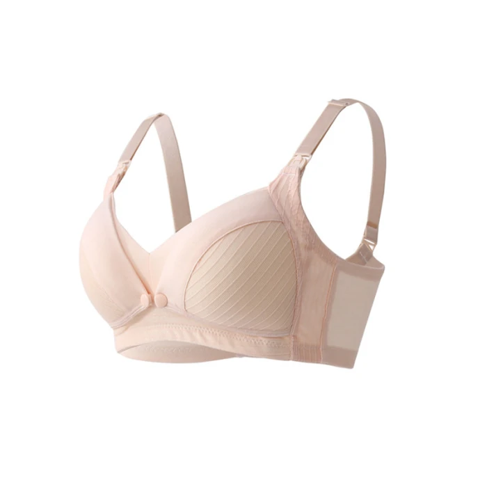 Okus  Comfy Cotton Maternity & Nursing Bra  Beige  Small