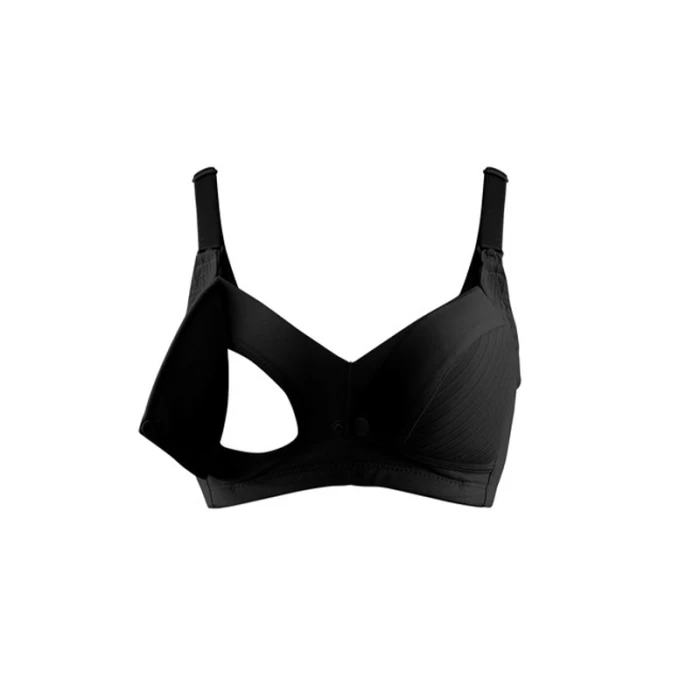 Okus  Comfy Cotton Maternity & Nursing Bra  Black  XX Large