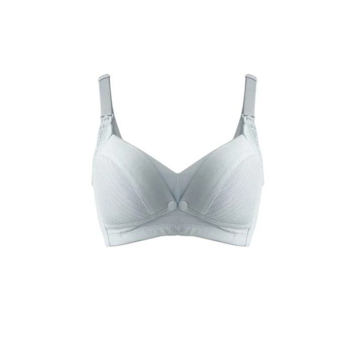 Okus  Comfy Cotton Maternity & Nursing Bra  Light Grey  X Large