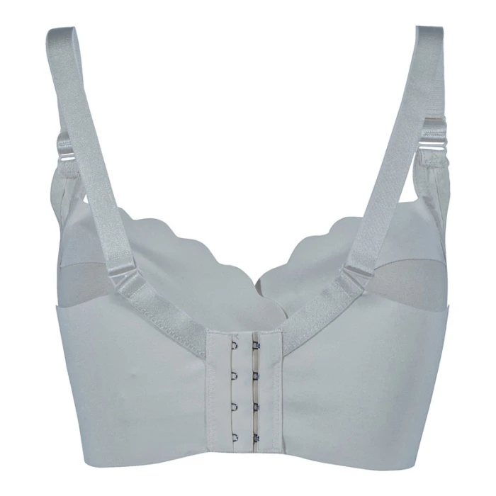 Okus  Elegant Seamless Maternity & Nursing Bra  Light Grey  Small
