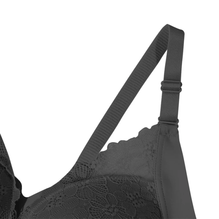 Okus  Pretty Lace Maternity & Nursing Bra  Black  X Large