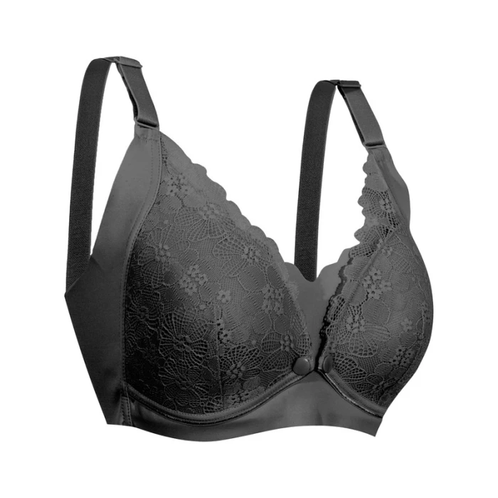 Okus  Pretty Lace Maternity & Nursing Bra  Black  X Large