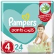 Pampers Baby-Dry Pants Diapers, Size 4, 9-14 Kg, Easy On & Easy Off, With Stretchy Sides For Better Fit And Up To 100% Leakage Protection Over 12 Hours, 24 Baby Diapers