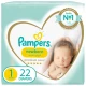 Pampers Premium Care Diapers, Size 1, Newborn, 2-5 Kg, The Softest Diaper And The Best Skin Protection With Runny-Mess Absorption Pulling Wetness Away, 22 Baby Diapers