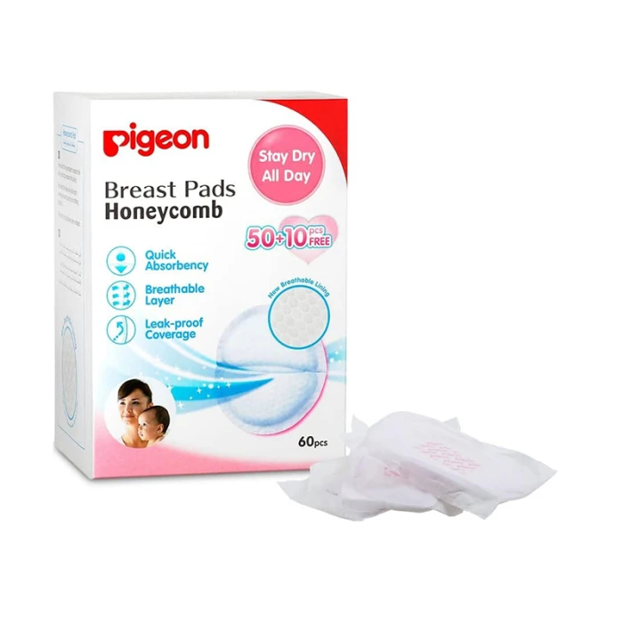 Pigeon Breast Pads Honey Comb 50+10 Free Pcs.
