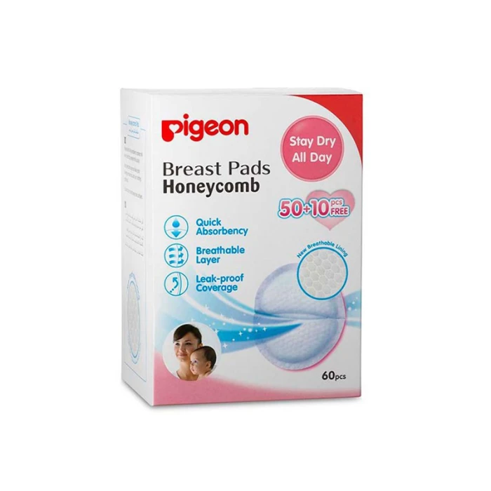 Pigeon Breast Pads Honey Comb 50+10 Free Pcs.