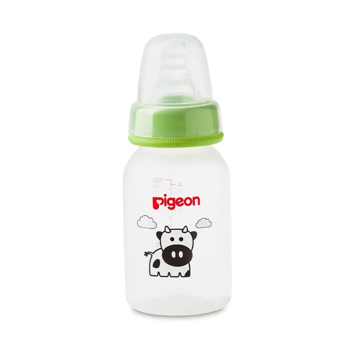 Pigeon Decorated Plastic Cow Bottle 120ml Animals