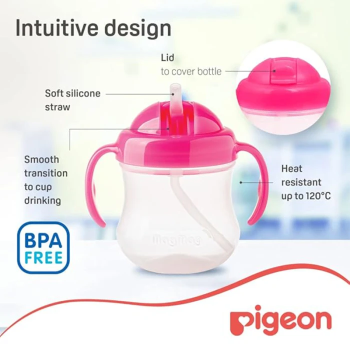 Pigeon Mag Mag Straw Cup Pink 26166