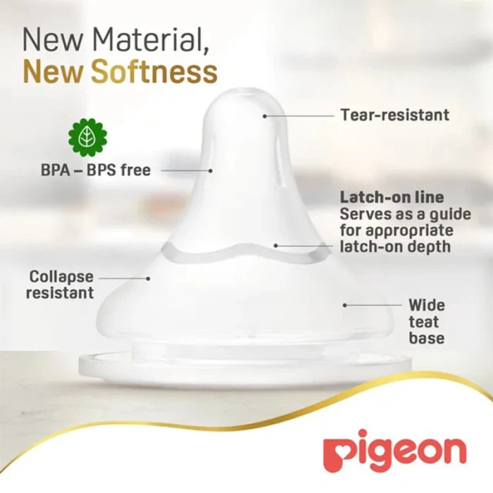 Pigeon Softtouch Wide Neck Nipples S 2PCS