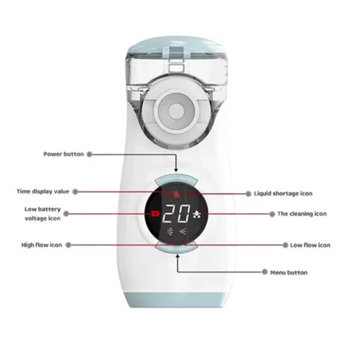 SPECTRUM Digital Timer Rechargeable Portable Nebulizer Machine