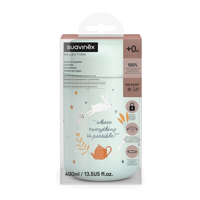 Suavinex Baby Food Thermos Flask 400ml Green