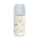Suavinex Glass Baby Feeding Bottle Medium Flow 240ml Blue