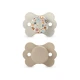Suavinex SX Pro Soft Butterfly Shape Pacifier 6 to 18 Months Pack of 2 Beige