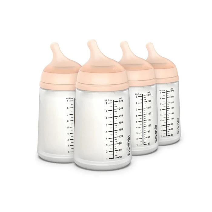 Suavinex Zero Zero Anti Colic Baby Feeding Bottle 270ml Set of 4 Fair
