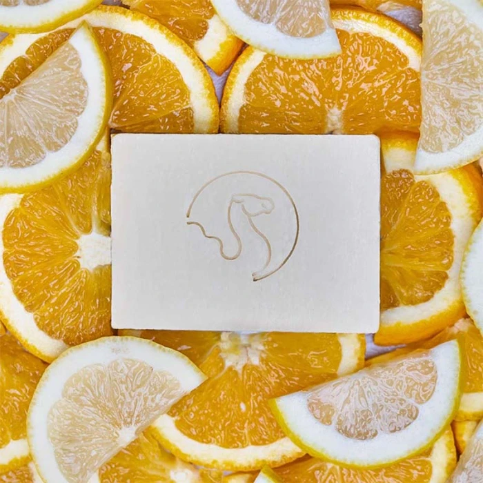 The Camel Soap Factory Sweet Orange & Lemon Castile Soap Bar 95g