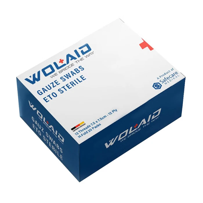 WOLAID Gauze Swabs Eto Sterile (7.5 cm)