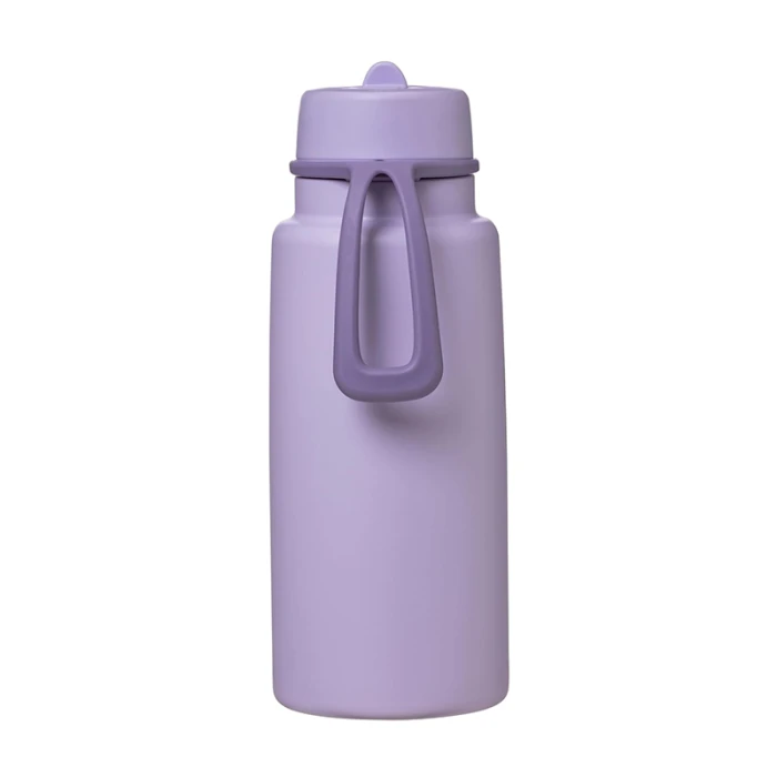 b.box 1L Insulated Flip Top Bottle, Triple Wall Stainless Steel, Cold up to 46hrs, Lilac Love