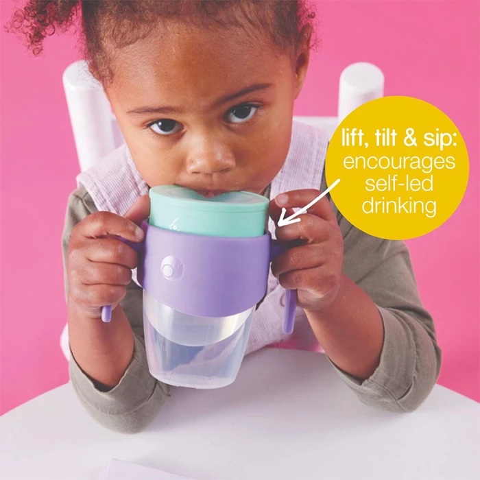 b.box 360 Cup with Silicone Drinking Rim, Emerald Forest Green 250ml