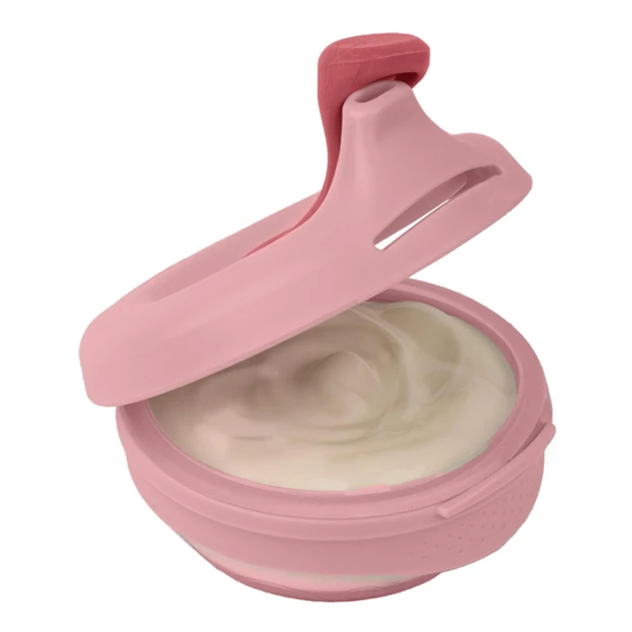 b.box Fill & Feed Reusable Food Pouch, Silicone, Blush Pink 110ml