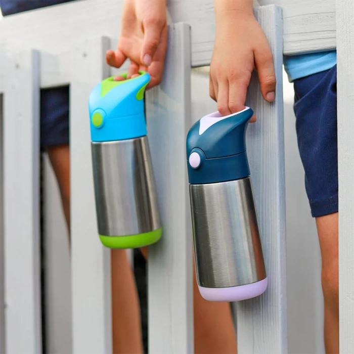 b.box Insulated Drink Bottle, Stainless Steel, Cold 8hrs/Warm 6hrs, Lilac Pop 350ml