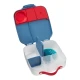 b.box Lunchbox, Large Bento with 4 Compartments, Cold Pack, Blue Blaze 1L