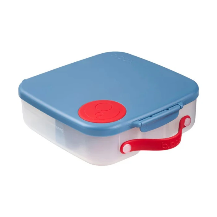 b.box Lunchbox, Large Bento with 4 Compartments, Cold Pack, Blue Blaze 1L