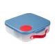 b.box Lunchbox, Large Bento with 4 Compartments, Cold Pack, Blue Blaze 1L