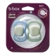 b.box Pacifier Silicone Twin Pack, Sage & Sky, Orthodontic