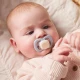 b.box Pacifier Silicone Twin Pack, Sage & Sky, Orthodontic