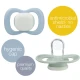 b.box Pacifier Silicone Twin Pack, Sage & Sky, Orthodontic