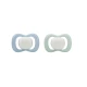 b.box Pacifier Silicone Twin Pack, Sage & Sky, Orthodontic