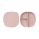 b.box Silicone Plate with Lid, Dishwasher & Microwave Safe, Blush
