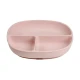 b.box Silicone Plate with Lid, Dishwasher & Microwave Safe, Blush