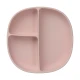 b.box Silicone Plate with Lid, Dishwasher & Microwave Safe, Blush