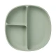 b.box Silicone Plate with Lid, Dishwasher & Microwave Safe, Sage