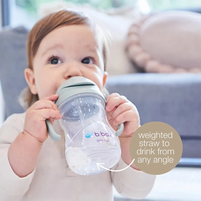 b.box Sippy Cup, Leak Proof & Easy Grip, Blueberry 240ml/8oz