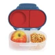b.box Snackbox Mini Bento with 2 Leak Proof Compartments, Blue Blaze