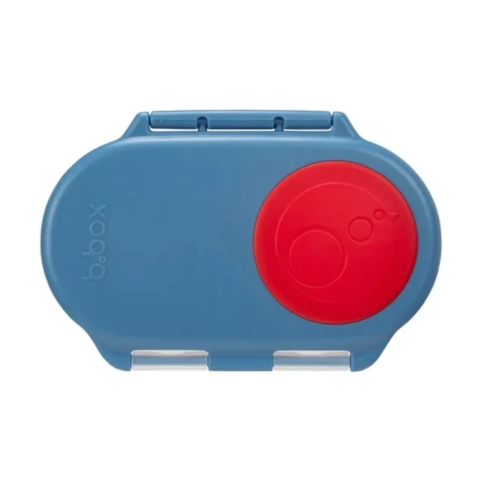 b.box Snackbox Mini Bento with 2 Leak Proof Compartments, Blue Blaze