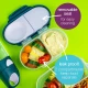 b.box Snackbox Mini Bento with 2 Leak Proof Compartments, Emerald Forest