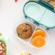b.box Snackbox Mini Bento with 2 Leak Proof Compartments, Emerald Forest